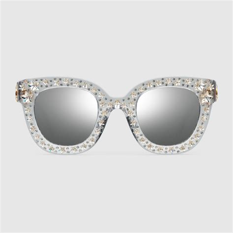 gucci glasses with stars|gucci star sunglasses women.